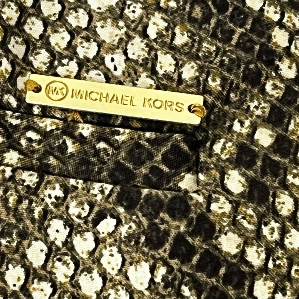 Michael‎ Kors Snakeskin Pattern Straight Leg Chino Pants Size 12